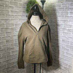 NWT olive green 1/4 zip hoodie